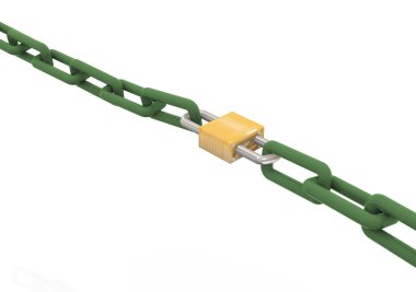 Chain lock clipart