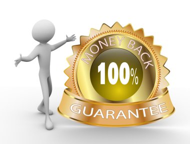 Golden money back guarantee clipart