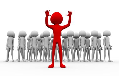 Stand out from crowd clipart