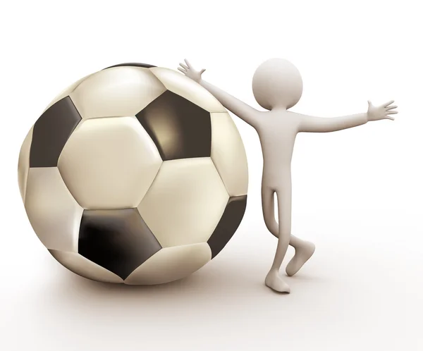 3D fotbollspelare — Stockfoto