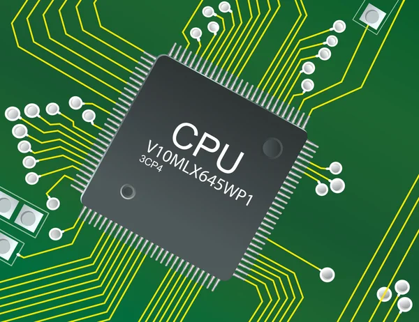 Placa de circuito de CPU — Foto de Stock