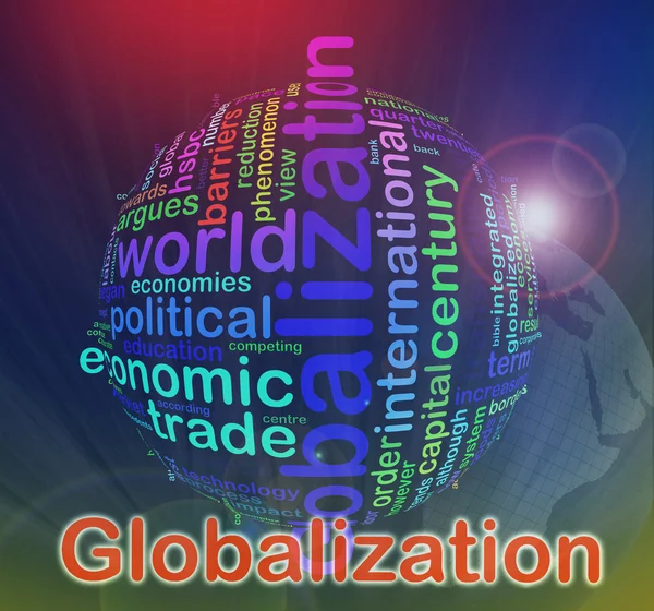 Глобализация Wordcloud — стоковое фото