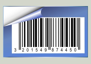 Bar code sticker clipart