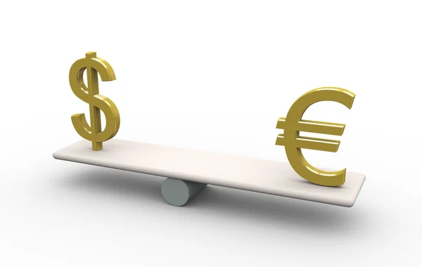 Dolar ve Euro — Stok fotoğraf