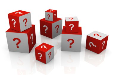 Question mark cubes clipart