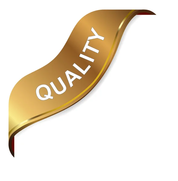 Goldenes Band der "Qualität" — Stockfoto