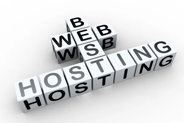 3d crossword 'best web hosting' — Stockfoto