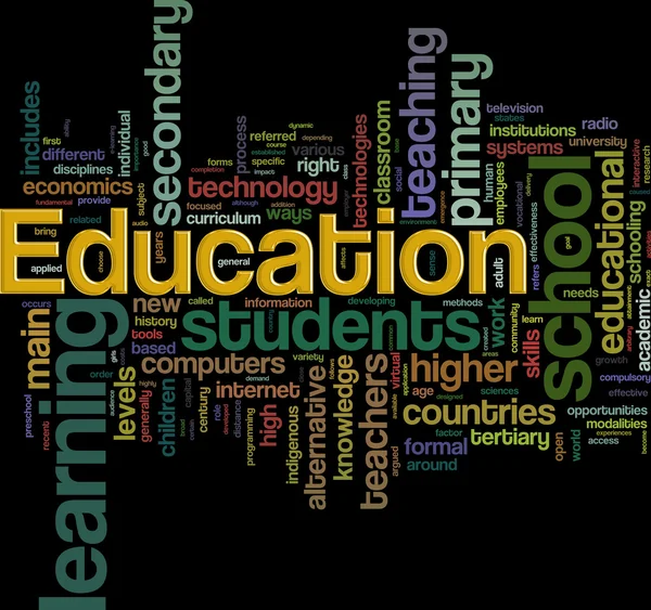 Educación wordcloud — Foto de Stock