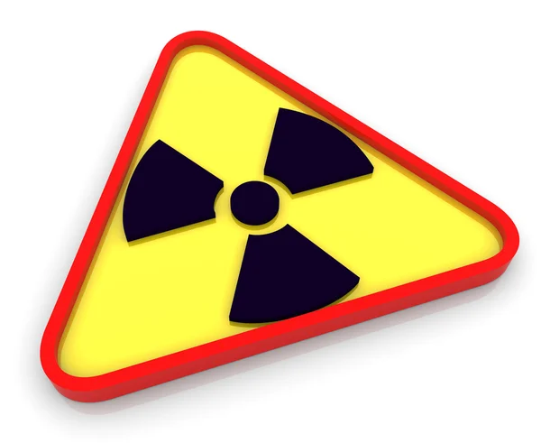 3D symbol promieniowania radioaktywnego — Zdjęcie stockowe