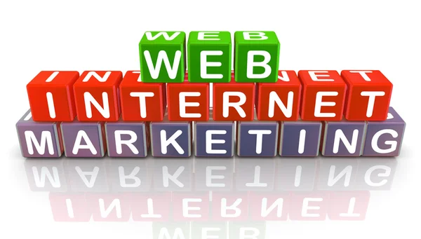 Marketing de web na Internet — Fotografia de Stock
