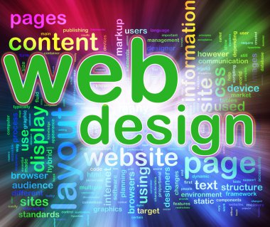 Wordcloud of Web design clipart