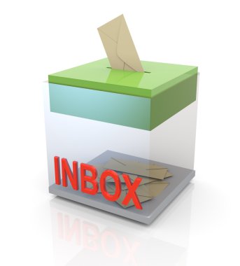 3d inbox clipart