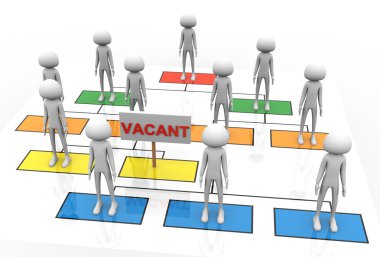 3d vacant position clipart