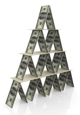 3d dollar pyramid clipart