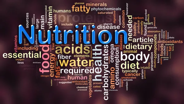 Wordcloud de nutrição — Fotografia de Stock