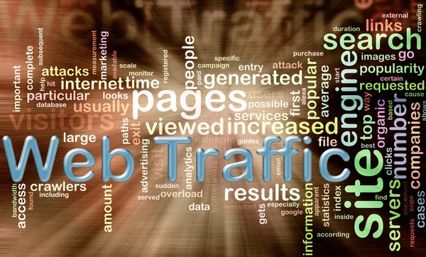 Wordcloud de tráfico web — Foto de Stock