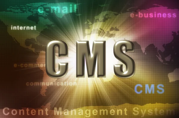 CMS wordcloud — Stock fotografie