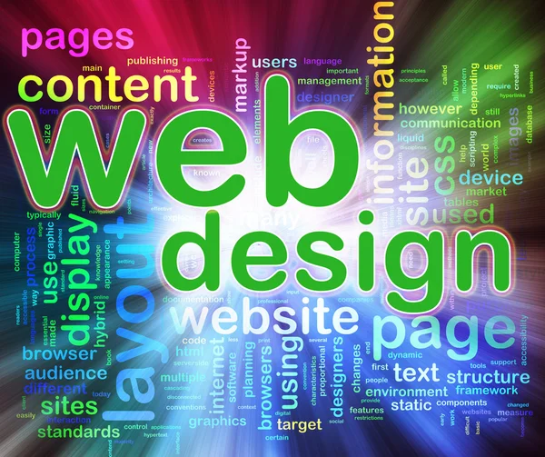 Wordcloud de Web design Imagens Royalty-Free