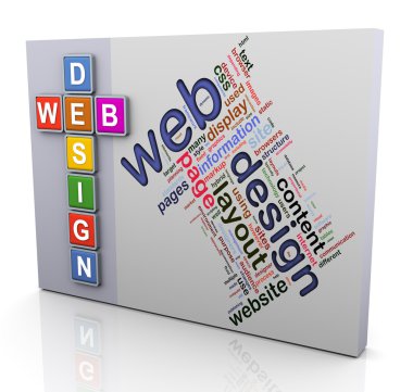 Crossword of web design clipart