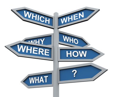 3d questions direction sign clipart