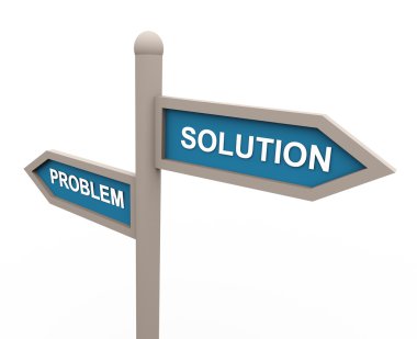 Problem and sulution sign clipart