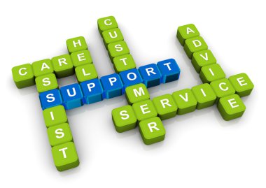 Crossword of support clipart