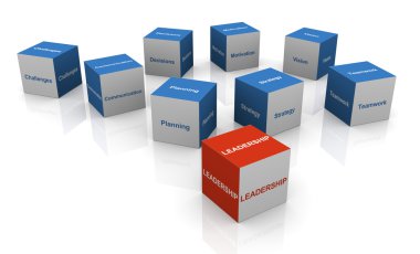 3d leadership cube clipart