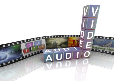 Audio video and film reel clipart