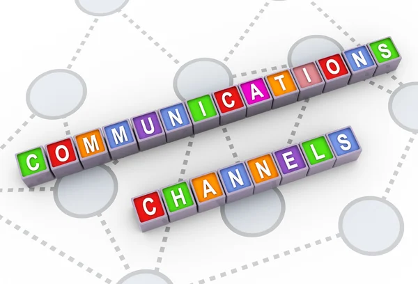 Canales de comunicaciones 3d — Foto de Stock