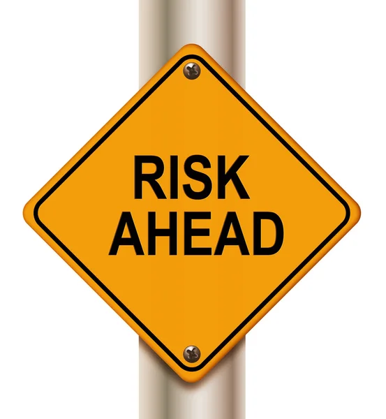 Risk ahead sign — Stock Photo, Image