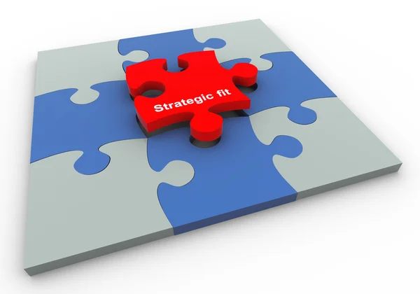 Strategische fit puzzel — Stockfoto