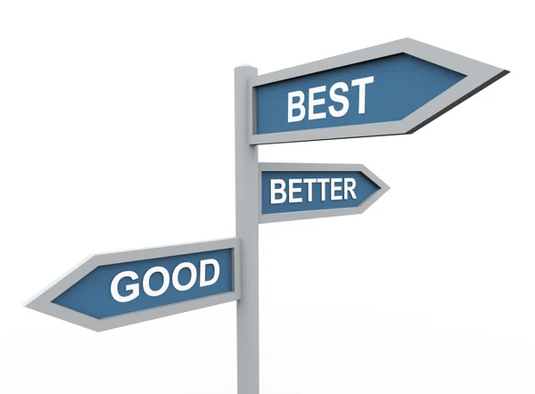 Good, better and best — 图库照片