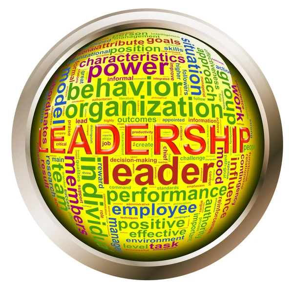 Pulsante lucido - Tag Leadership — Foto Stock