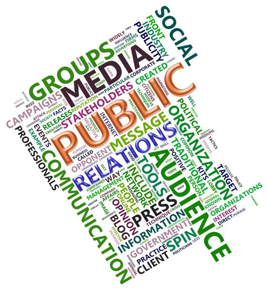 Wordcloud of public relation — Stock Photo, Image