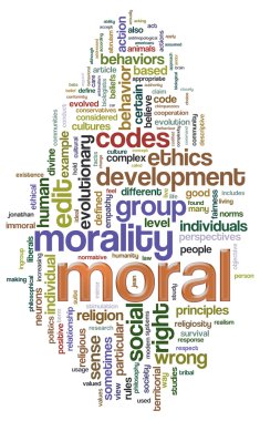 Moral wordcloud clipart