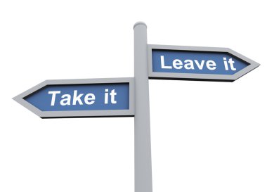 Take it or leave it clipart