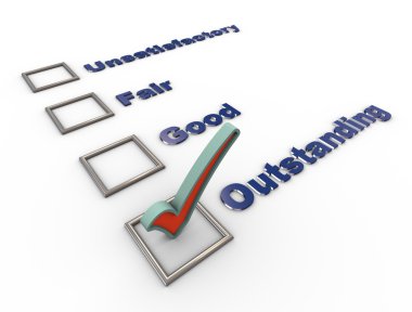 3d check list questionnaire clipart