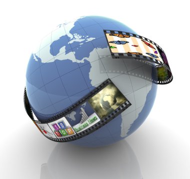 Global multimedia production clipart