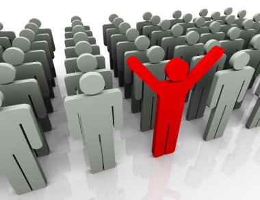 Standing out from the crowd clipart