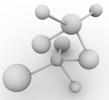 3d molecule clipart