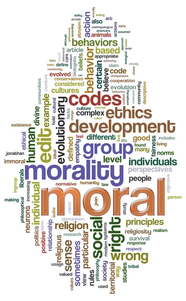 Moralische Wortwolke — Stockfoto