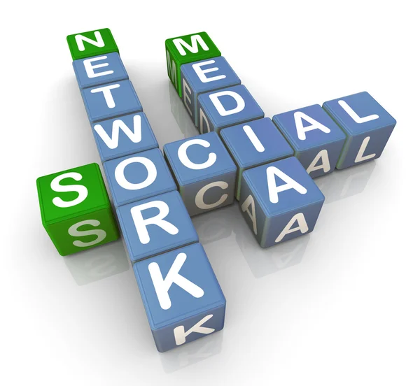 3D-s szociális média hálózat — Stock Fotó