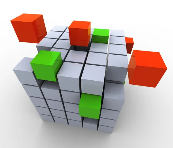 3D-абстрактные кубы — стоковое фото