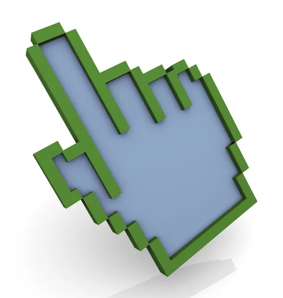 3D hand muspekaren — Stockfoto