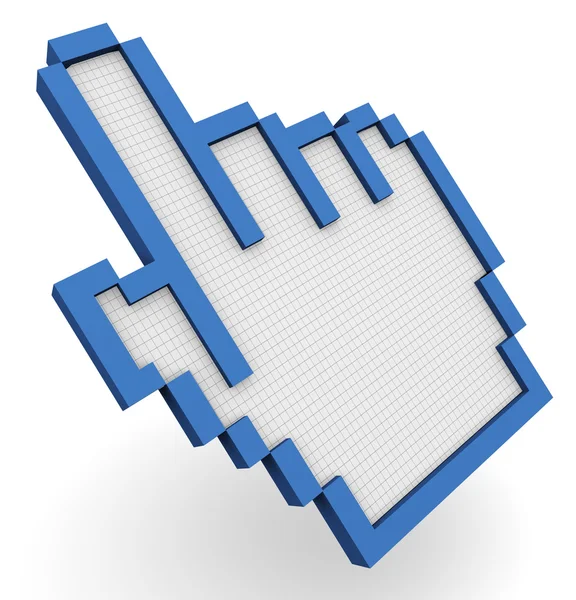 3D-s kéz alakú az egérmutató — Stock Fotó