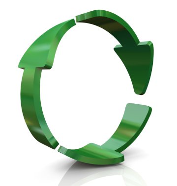 3d recycle icon clipart