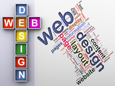 Crossword of web design clipart