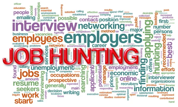 Wordcloud de caça ao emprego — Fotografia de Stock