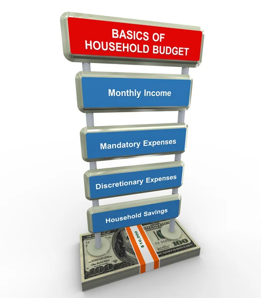 Základy rozpočtu domácnosti — Stock fotografie