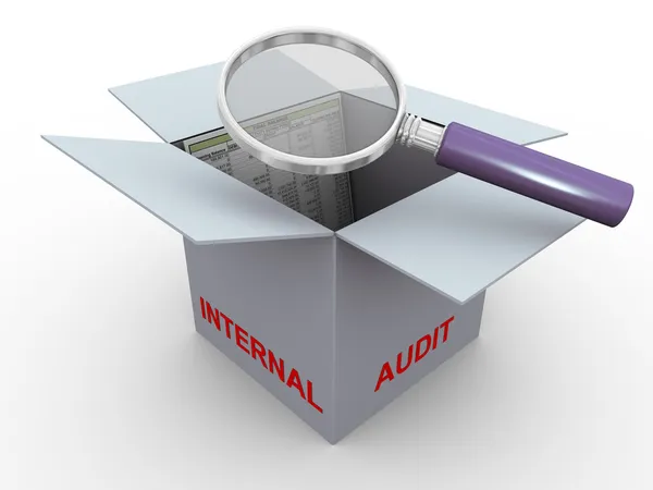 3D concept van interne audit — Stockfoto